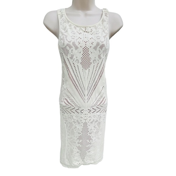 Nwt INTIMATELY FREE PEOPLE Lace Ivory Nude Body-con Mini size medium large - Picture 4 of 11